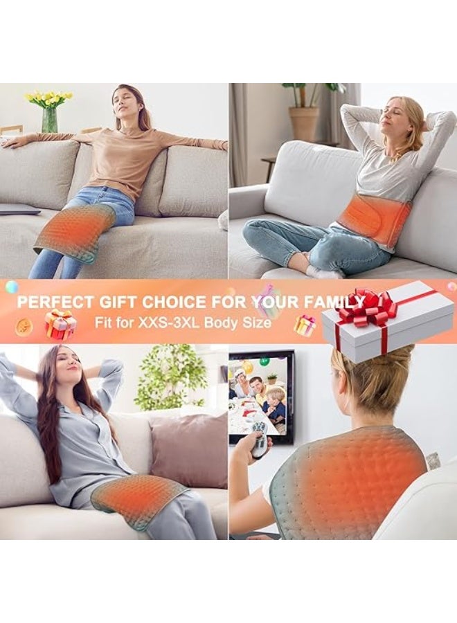 وسادة تسخين كهربائية للظهر والبطن والخصر – ٦ مستويات حرارة، ٤ إعدادات توقيت، علاج رطب وجاف مع إيقاف تلقائي - Image 2